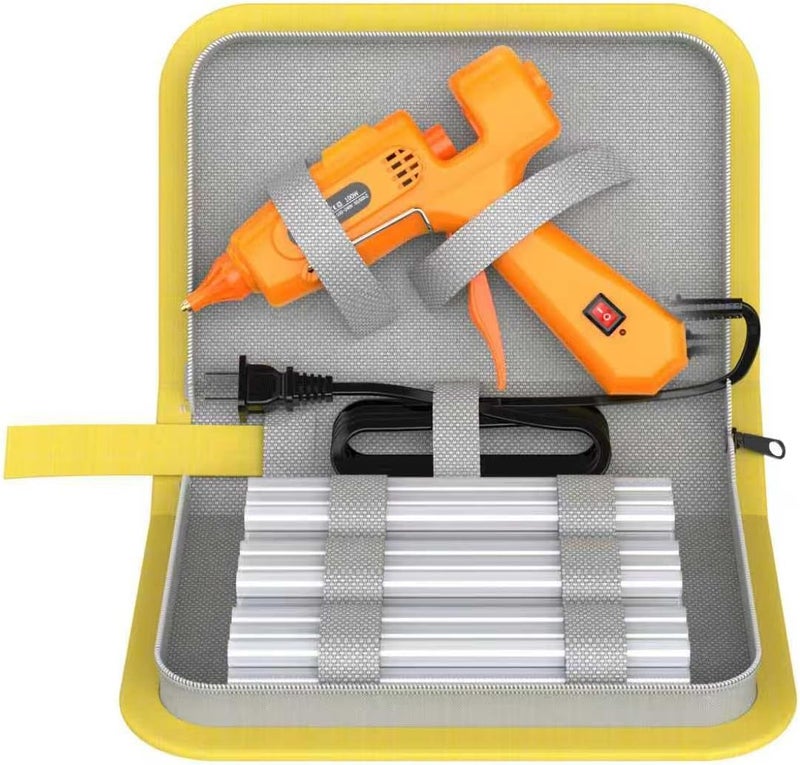 iZiO 100W Professional Hot Glue Gun Kit - Fast Heating, Non-Drip, Anti-Scald Nozzle, Safe & Ergonomic Grip, Includes 21 Glue Sticks (7/16") and Storage Bag - Full Size, Orange - Image 1